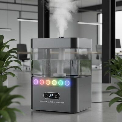 Guter Preis 15-30m2 Industrieller Ultraschallbefeuchter mit 7 farbenfrohen Lichtern geeignet für industrielle Produktion und Büroräume Online